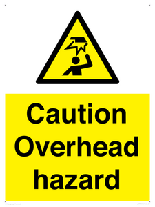 Caution Overhead hazard